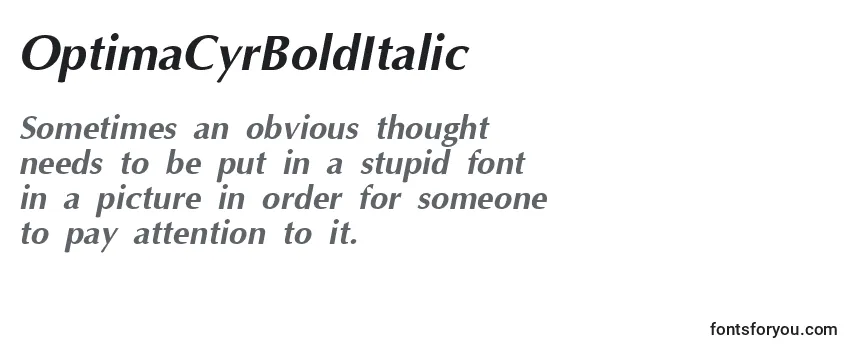 OptimaCyrBoldItalic Font