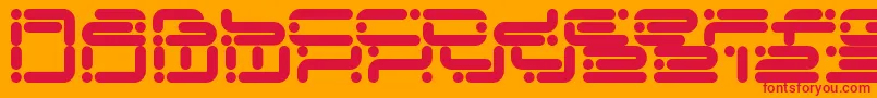 Chicory Font – Red Fonts on Orange Background