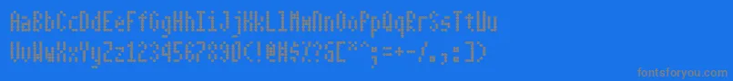 フォントDotim3 – 青い背景に灰色の文字