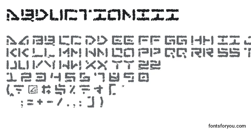 Fuente AbductionIii - alfabeto, números, caracteres especiales