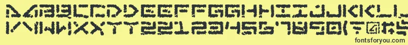 AbductionIii Font – Black Fonts on Yellow Background