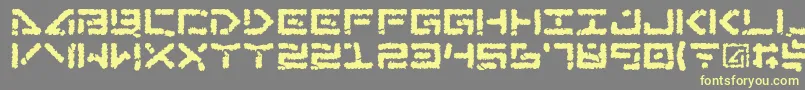 AbductionIii-fontti – keltaiset fontit harmaalla taustalla
