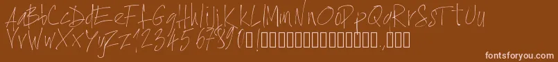 Шрифт Pwxtrathin – розовые шрифты на коричневом фоне
