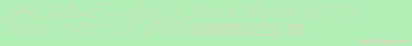 Pwxtrathin Font – Pink Fonts on Green Background