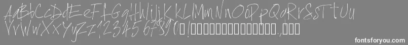 Шрифт Pwxtrathin – белые шрифты на сером фоне