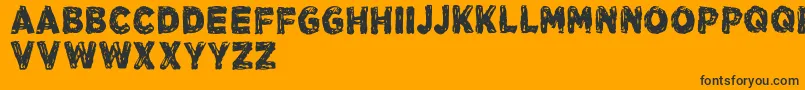 VtksLongtime Font – Black Fonts on Orange Background