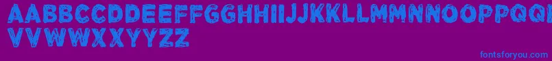 VtksLongtime Font – Blue Fonts on Purple Background