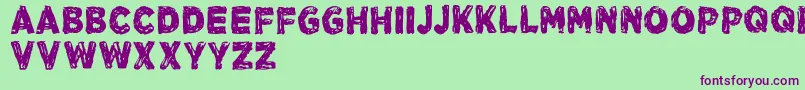 VtksLongtime Font – Purple Fonts on Green Background