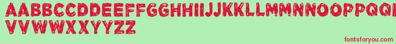 VtksLongtime Font – Red Fonts on Green Background