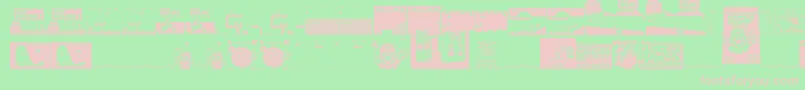 Zredlo Font – Pink Fonts on Green Background