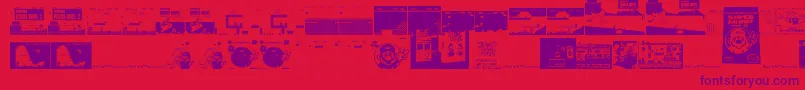 Шрифт Zredlo – фиолетовые шрифты на красном фоне