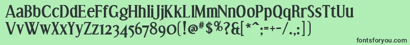 EffloresceBd Font – Black Fonts on Green Background