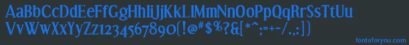 EffloresceBd Font – Blue Fonts on Black Background