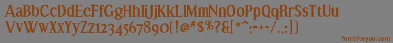 EffloresceBd Font – Brown Fonts on Gray Background