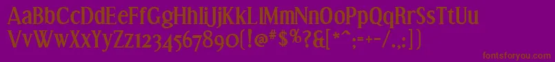 EffloresceBd Font – Brown Fonts on Purple Background