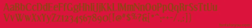 EffloresceBd Font – Brown Fonts on Red Background