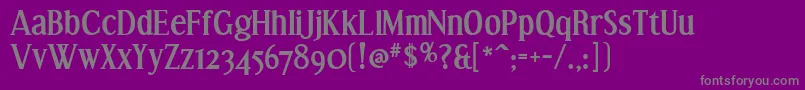 Czcionka EffloresceBd – szare czcionki na fioletowym tle