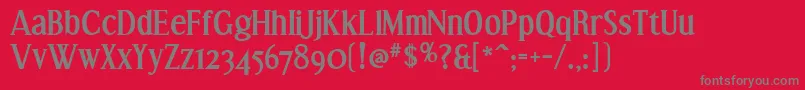 EffloresceBd Font – Gray Fonts on Red Background