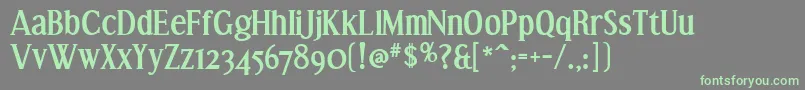 EffloresceBd Font – Green Fonts on Gray Background