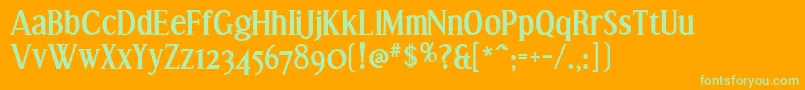 EffloresceBd Font – Green Fonts on Orange Background