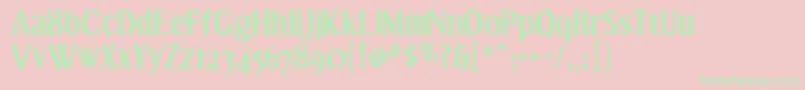 Fonte EffloresceBd – fontes verdes em um fundo rosa