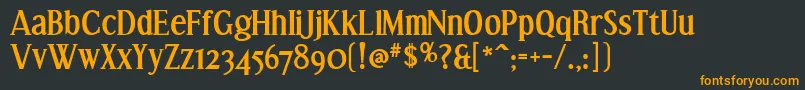 EffloresceBd Font – Orange Fonts on Black Background