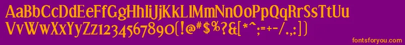 Police EffloresceBd – polices orange sur fond violet