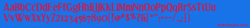 EffloresceBd Font – Red Fonts on Blue Background