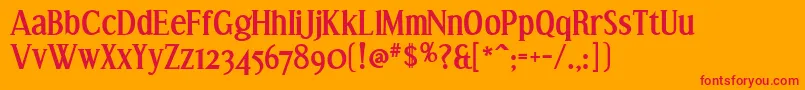 EffloresceBd Font – Red Fonts on Orange Background