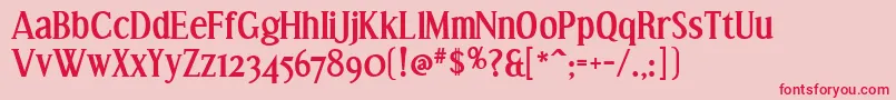 EffloresceBd Font – Red Fonts on Pink Background