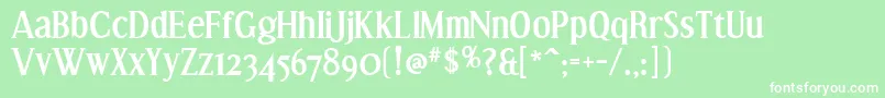 EffloresceBd Font – White Fonts on Green Background