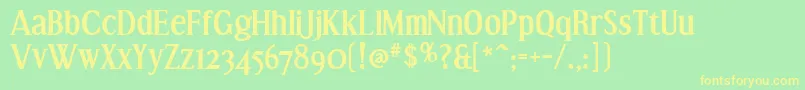EffloresceBd Font – Yellow Fonts on Green Background