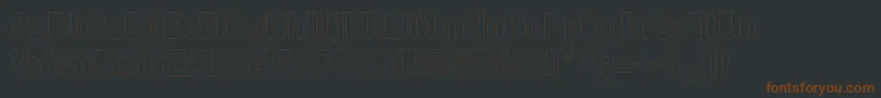 Шрифт Fagotcondoutlinec – коричневые шрифты на чёрном фоне