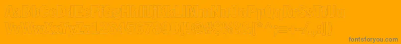 Fagotcondoutlinec-Schriftart – Graue Schriften auf orangefarbenem Hintergrund