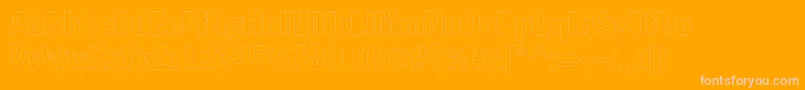 Fagotcondoutlinec-Schriftart – Rosa Schriften auf orangefarbenem Hintergrund