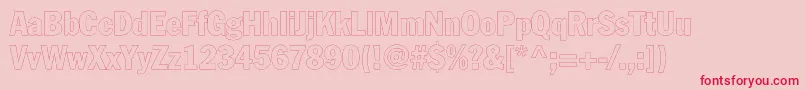 Fagotcondoutlinec Font – Red Fonts on Pink Background