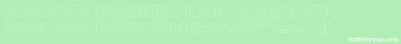 Fagotcondoutlinec Font – White Fonts on Green Background