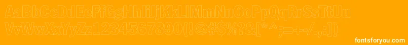 Fagotcondoutlinec Font – White Fonts on Orange Background