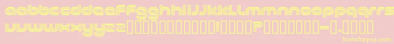 Excee Font – Yellow Fonts on Pink Background