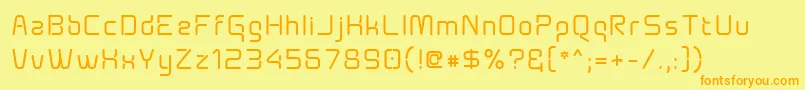 Więcej informacji o czcionce Aunchantedxspace ffy Czcionka Aunchantedxspace ffy – pomarańczowe czcionki na żółtym tle