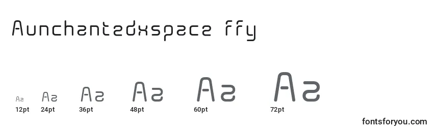 Größen der Schriftart Aunchantedxspace ffy