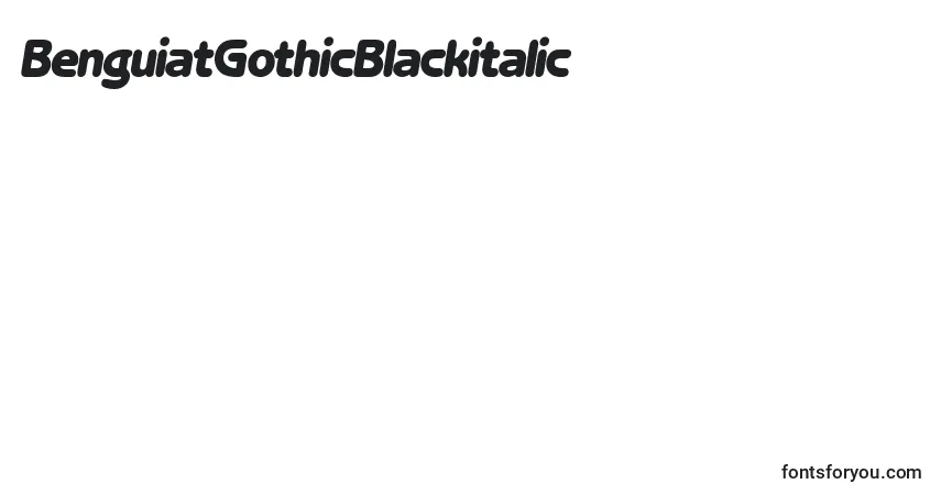 BenguiatGothicBlackitalic Font – alphabet, numbers, special characters
