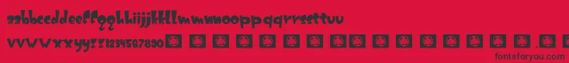 Gatotkaca Font – Black Fonts on Red Background