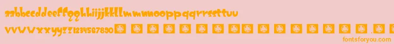 Gatotkaca Font – Orange Fonts on Pink Background