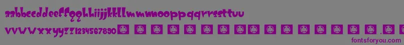 Gatotkaca Font – Purple Fonts on Gray Background