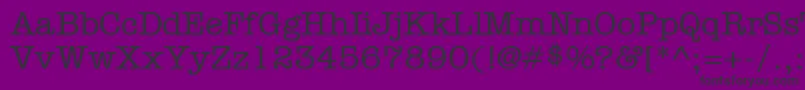 ItcAmericanTypewriterLtMediumAlternate-Schriftart – Schwarze Schriften auf violettem Hintergrund