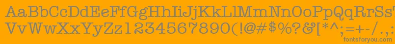 ItcAmericanTypewriterLtMediumAlternate Font – Gray Fonts on Orange Background