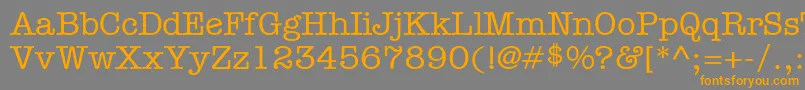 ItcAmericanTypewriterLtMediumAlternate-Schriftart – Orangefarbene Schriften auf grauem Hintergrund