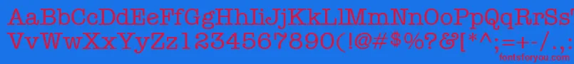 ItcAmericanTypewriterLtMediumAlternate Font – Red Fonts on Blue Background