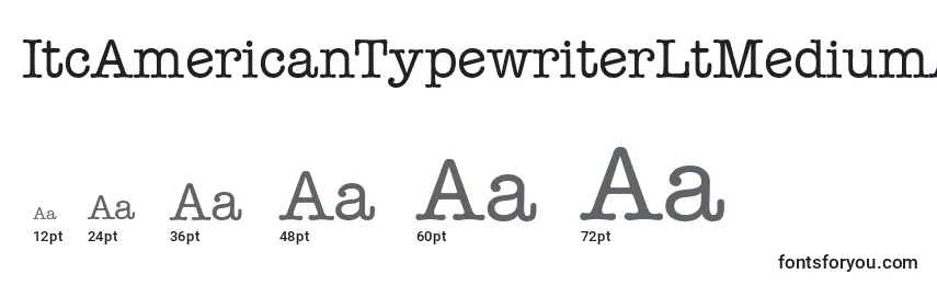 ItcAmericanTypewriterLtMediumAlternate Font Sizes